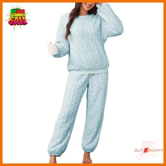 Other - Soft Fleece Pajama Set Women's Warm Plush Sleepwear Loungewear